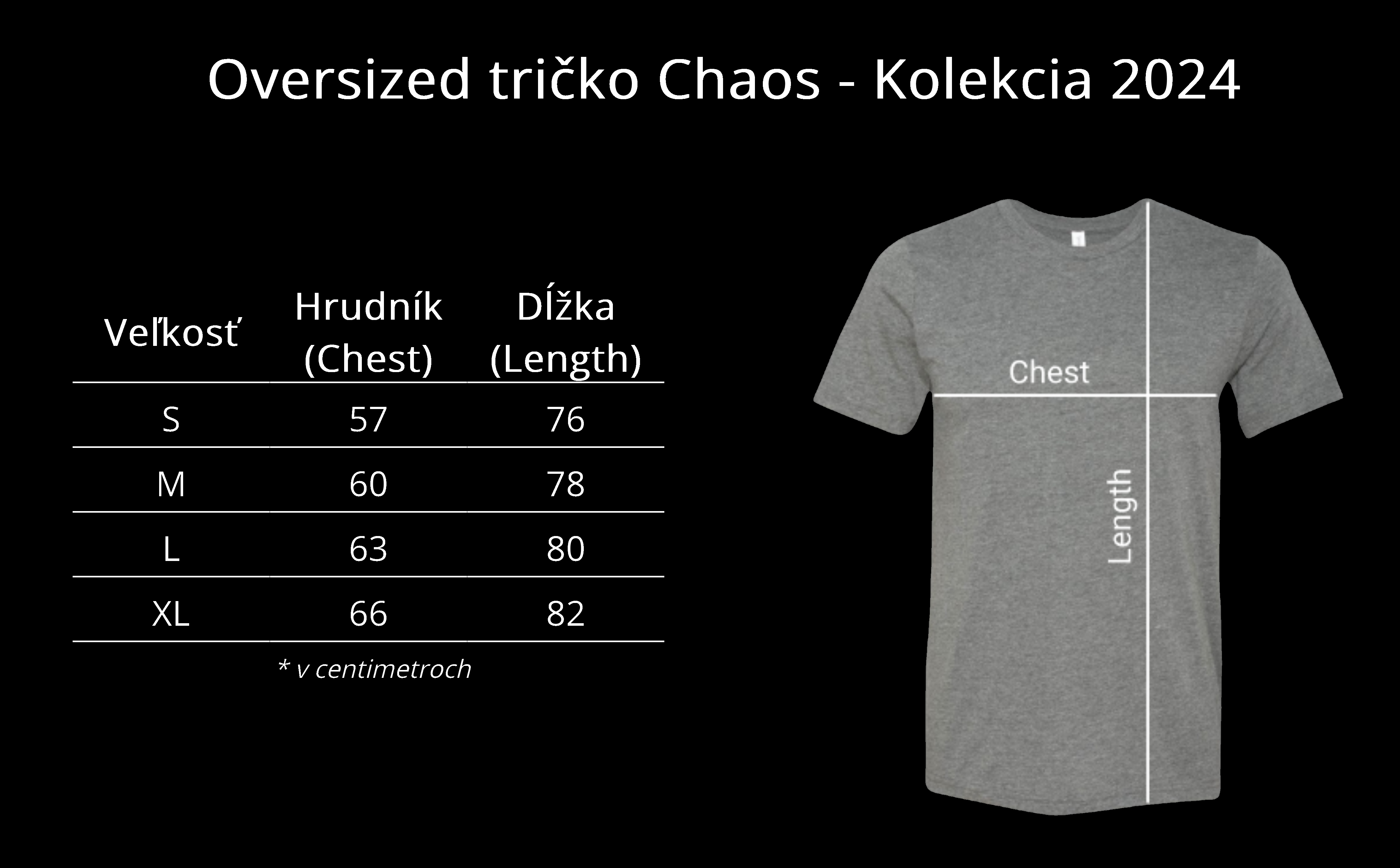 Tabulka velkosti tricko